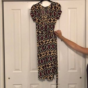 Multi colored wrap dress